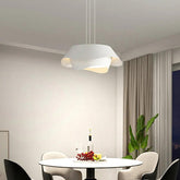 Dual-Layer Wave Design White Dining Room Pendant Light - Clowas